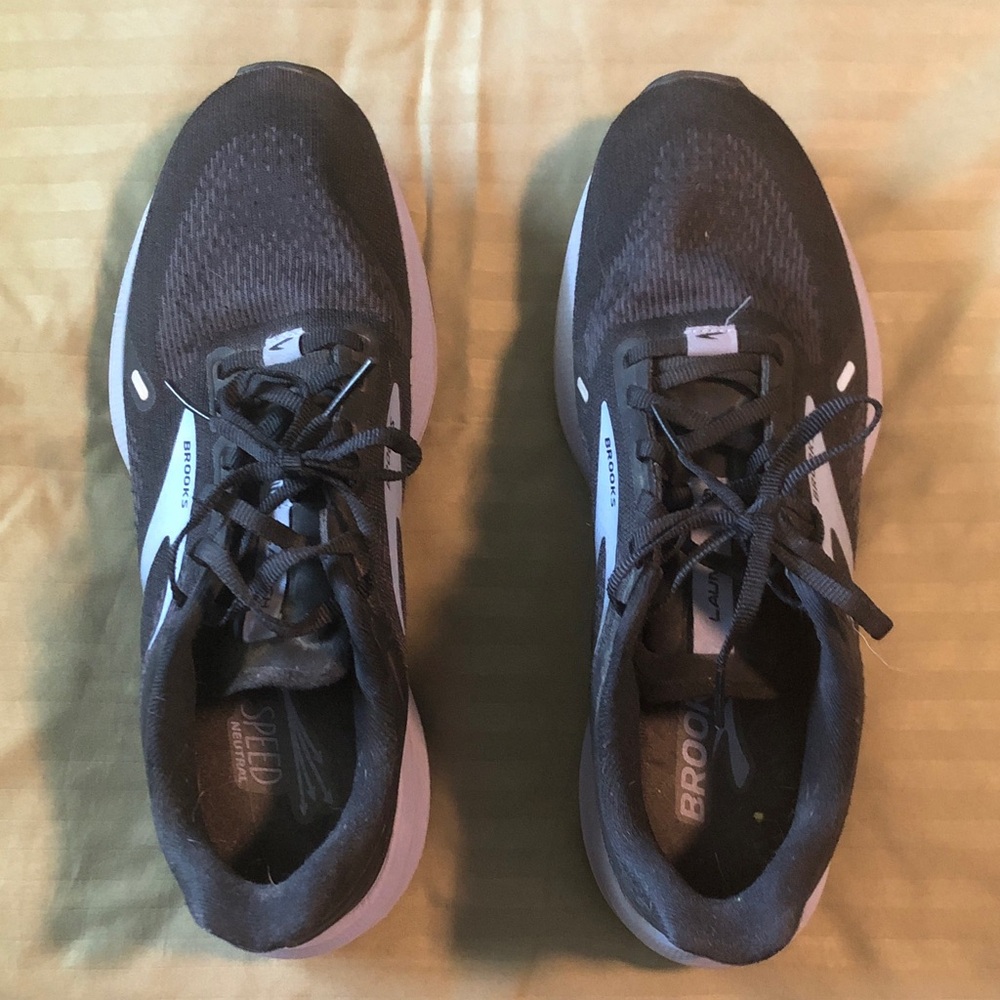 Brooks Black Running Sneakers with White Accents